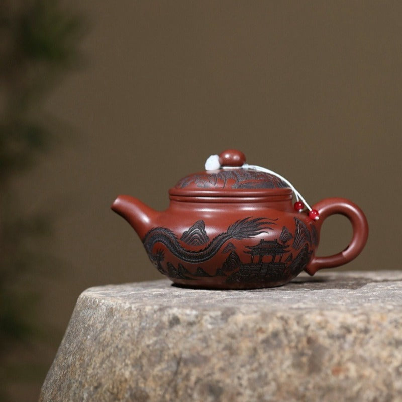 Théière Yixing Zisha [Dragon Fanggu] (Long Xue Sha - 340 ml)