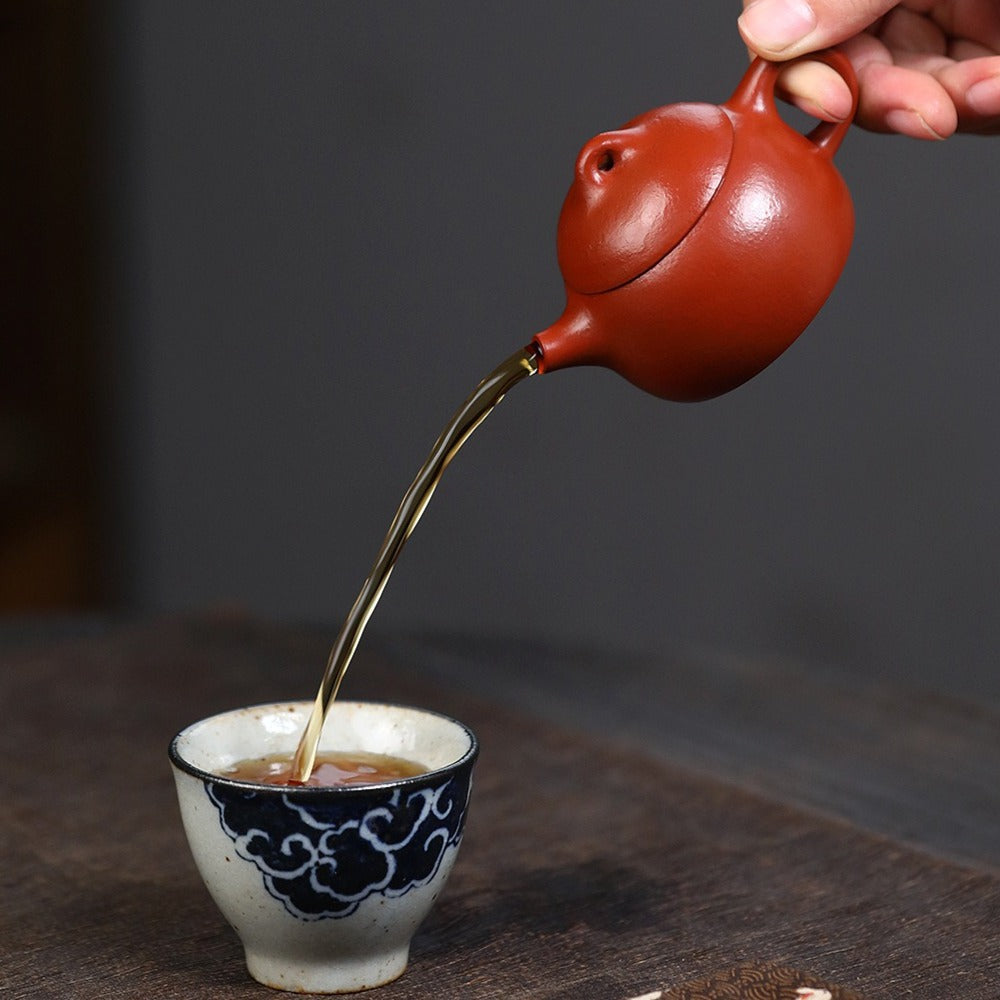 Yixing Zisha Teapot [Mini Qin Quan] (Wrinkled Skin Zhu Ni - 50ml)