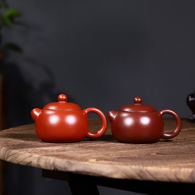 Exquisite Yixing Zisha Teekanne [Mini Xishi Pot] (Dahongpao / Zi Zhu Ni - 130ml)