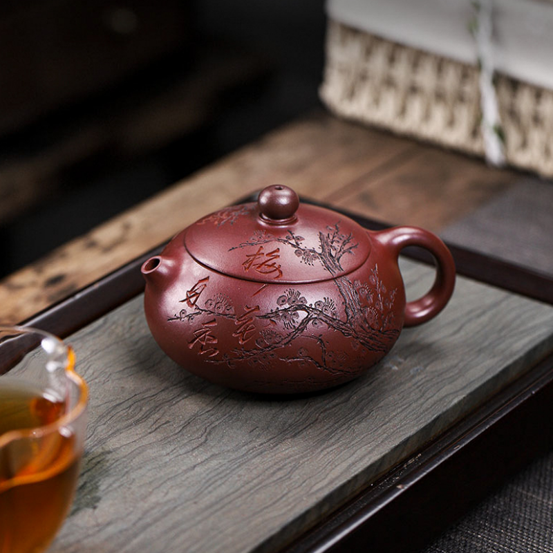 Full Handmade Yixing Purple Clay Teapot [An Xiang Xishi] | 全手工 