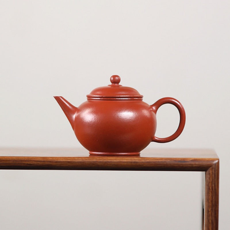 Yixing Zisha Teapot [Shui Ping] (Wrinkled Skin Zhu Ni - 95ml)