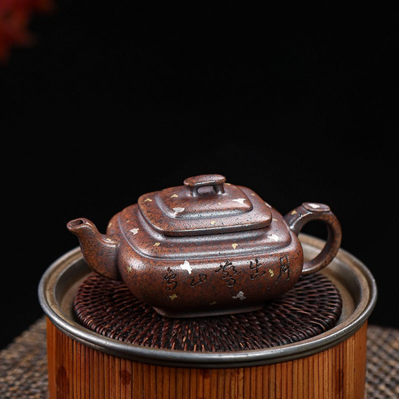 Full Handmade Yixing Zisha Teapot [Sifang Xin Qiao] (Firewood Fired Duan Ni - 150ml)