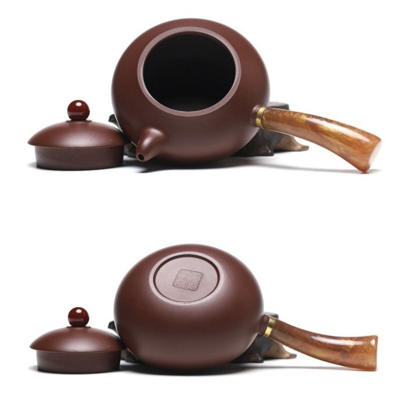 Yixing-Zisha-Teekanne [Tang Yu Wendan] (Zi Zhu Ni/Dahongpao - 200 ml)