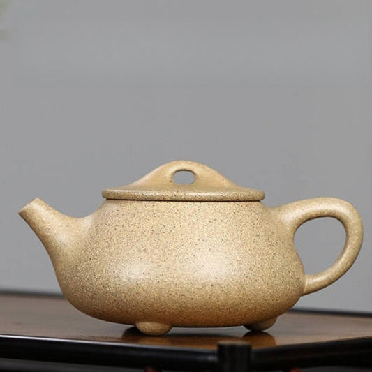 Full Handmade Yixing Zisha Teapot [Jingzhou Shi Piao Pot] (Zhima Duan Ni - 200ml)