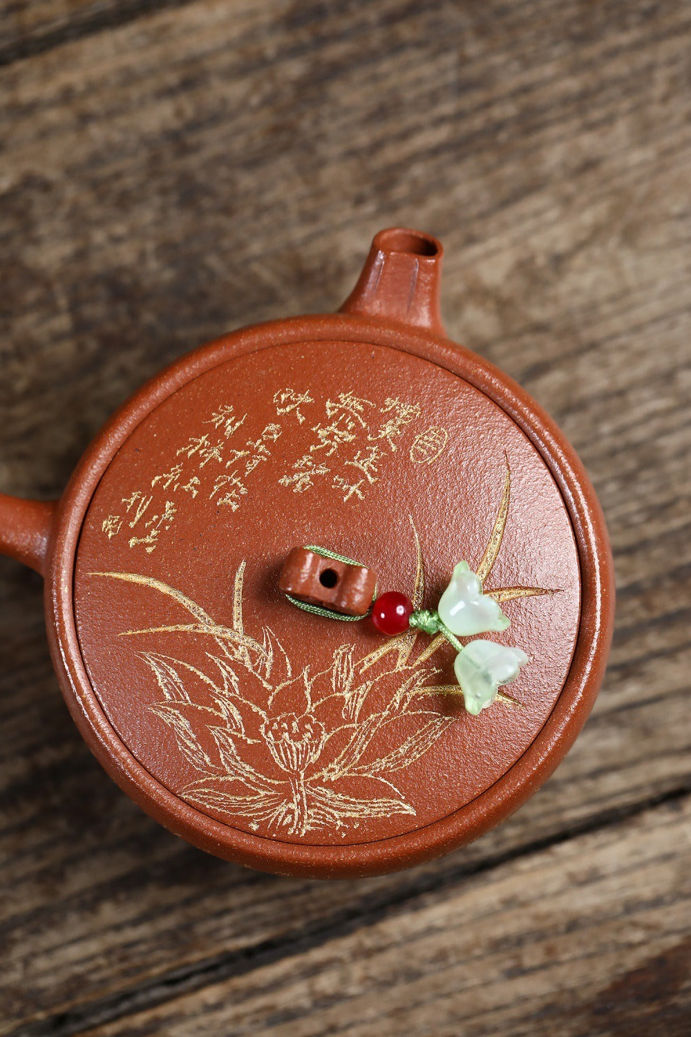 Yixing Zisha Teapot [Lotus Tang Yu] (Hong Jiang Po Ni - 110ml)