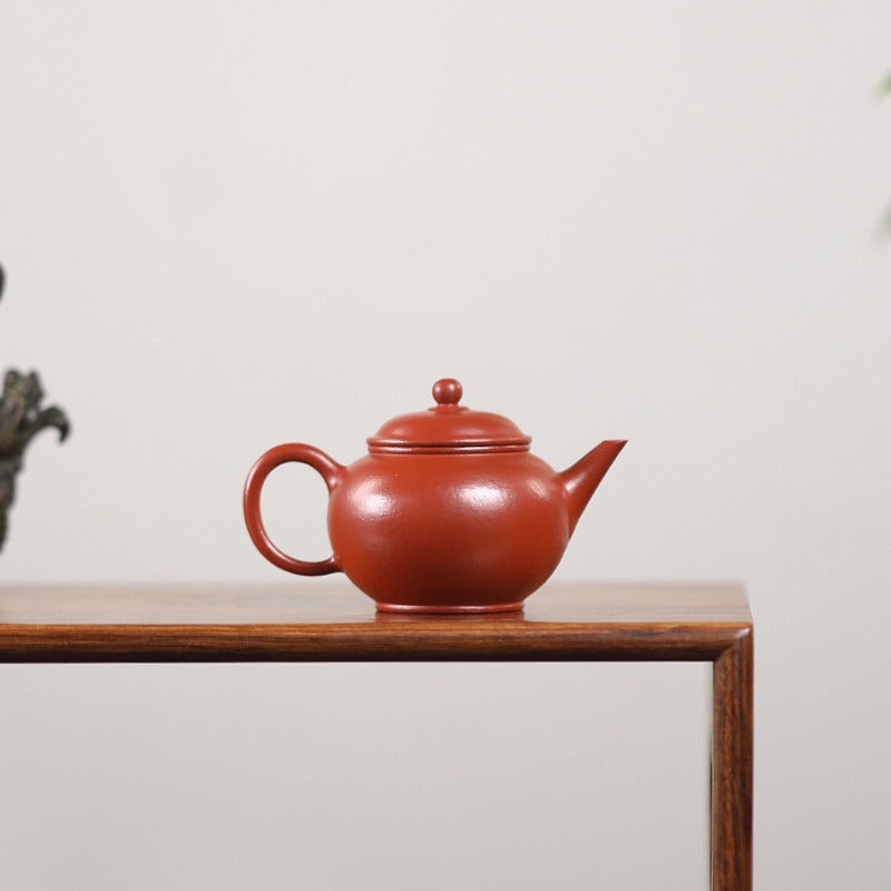 Yixing Zisha Teapot [Shui Ping] (Wrinkled Skin Zhu Ni - 95ml)