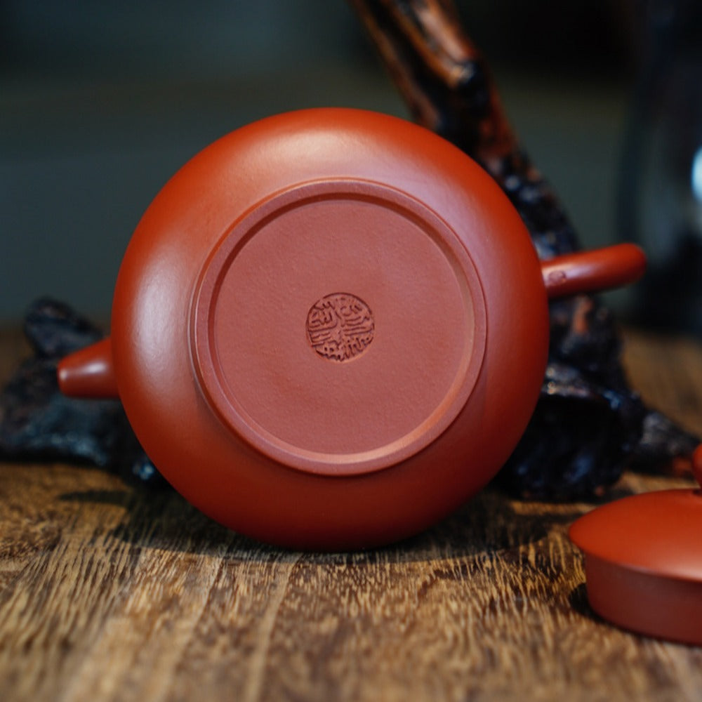 Théière Yixing Zisha entièrement faite à la main [Pot Jin Zhong] (Dahongpao - 200 ml)
