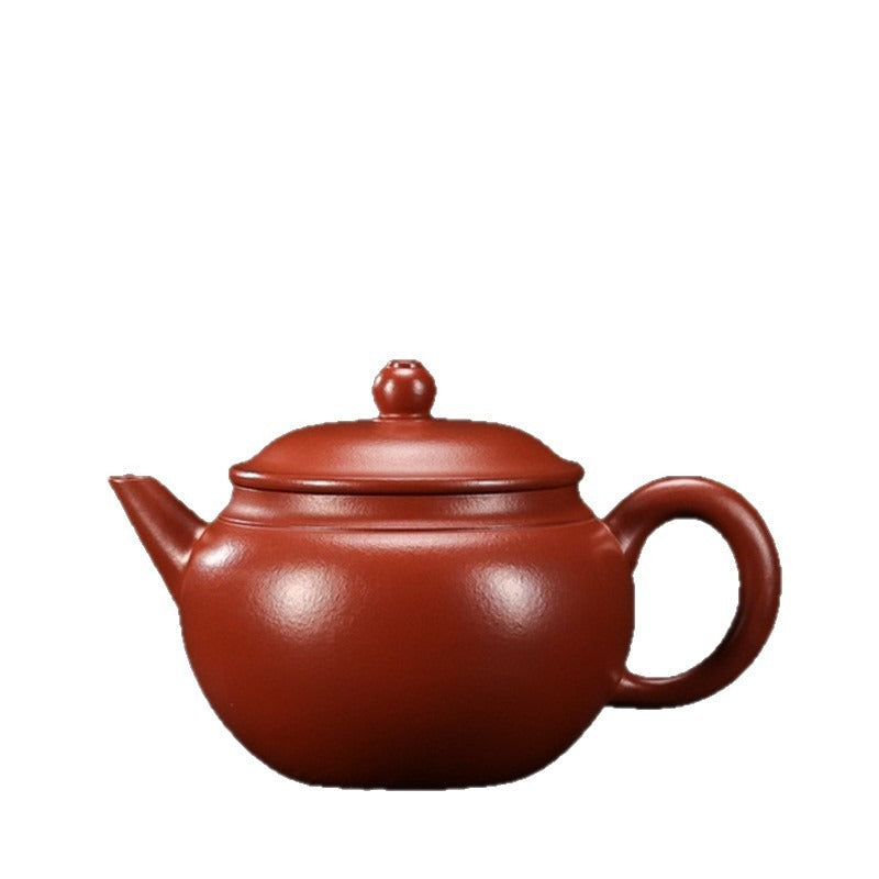 Vollständig handgefertigte Yixing-Zisha-Teekanne [Wide-mouthed Shui Ping] (Dahongpao - 220 ml)