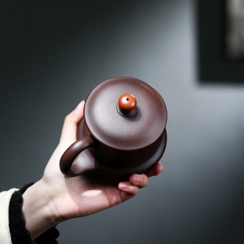 Taza de té Yixing Zisha con filtro [Buena suerte y fortuna] (Zi Ni - 310 ml)