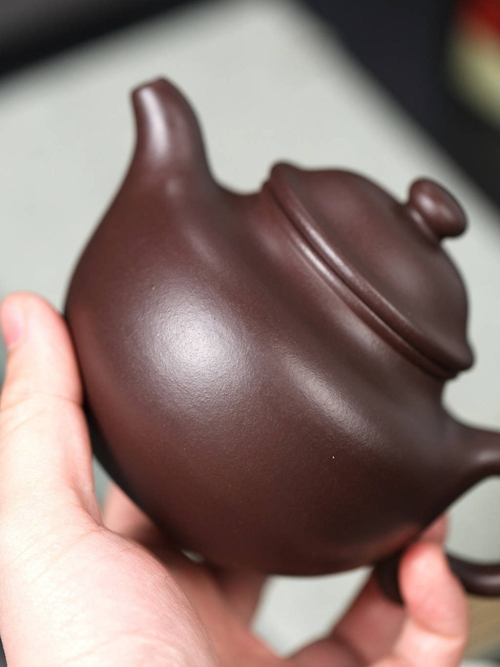 全手工宜兴紫砂茶壶 [莲子壶] (紫泥 - 350ml)