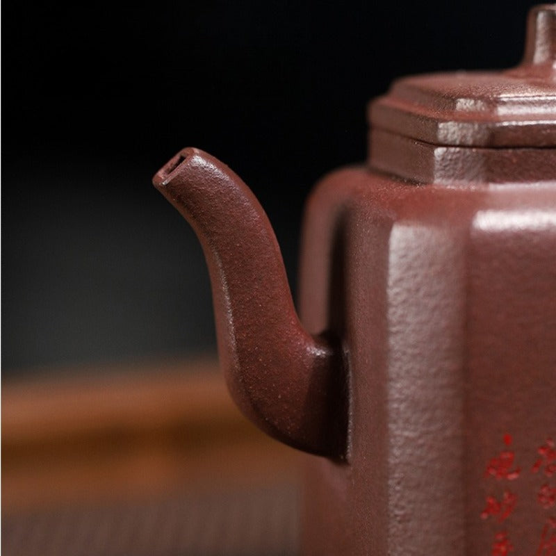 Tetera Yixing Zisha completamente hecha a mano [Zui Huanghun] (Di Cao Qing - 150 ml)