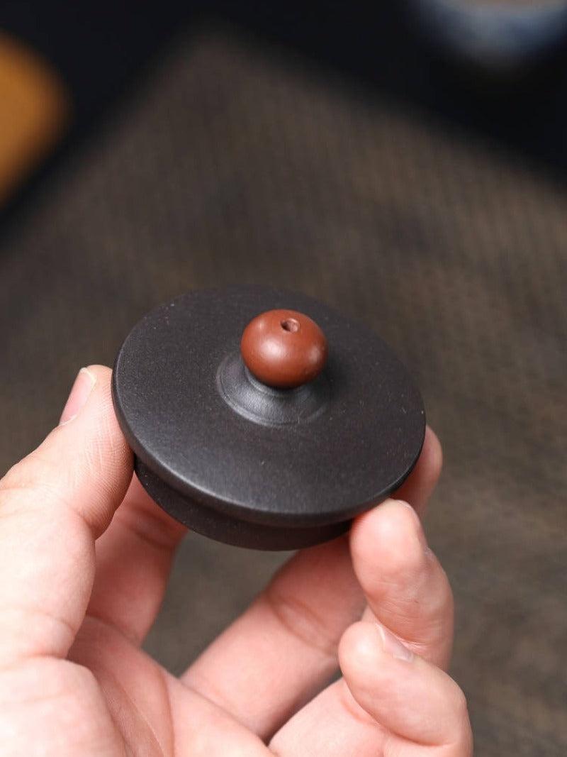 全手工宜兴紫砂茶壶 [鸿运当头] (黑泥 - 140ml)