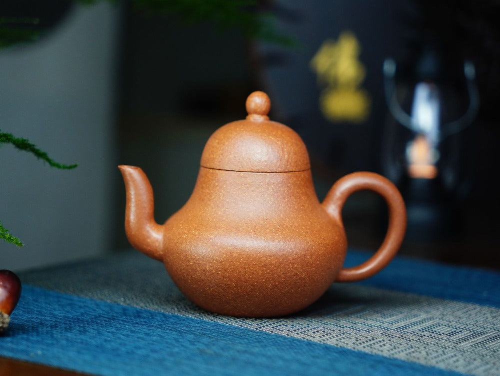 Full Handmade Yixing Zisha Teapot [Si Ting Pot] (Jiang Po Ni - 200ml)