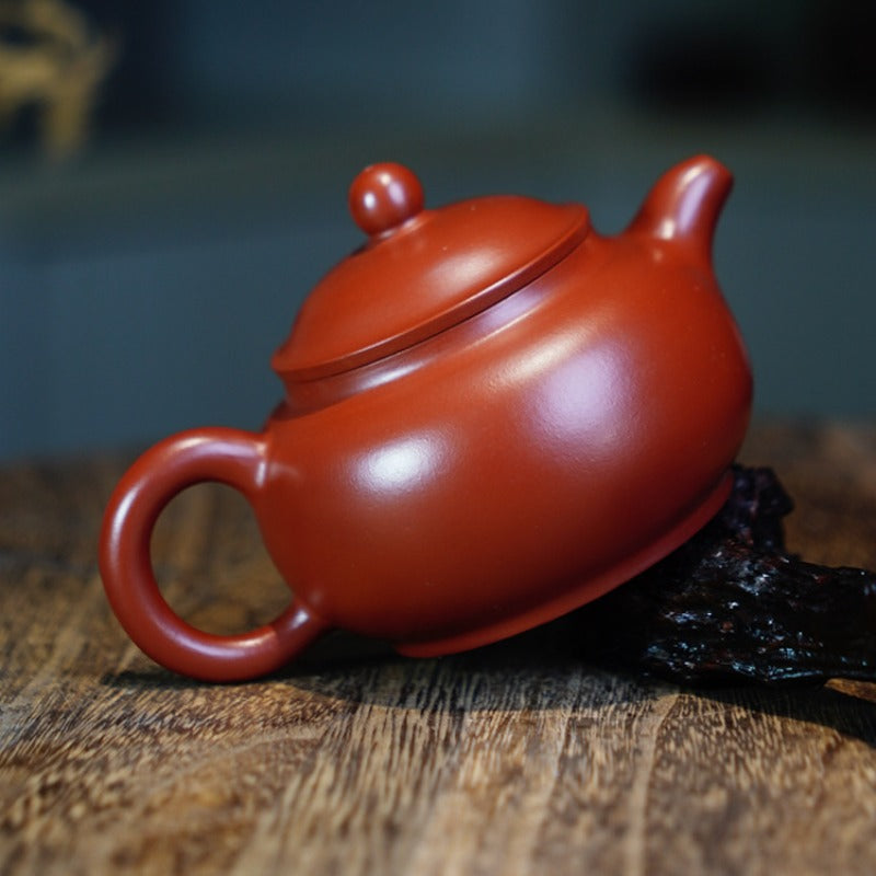 全手工宜兴紫砂茶壶【掇只壶】(大红袍 - 160ml)