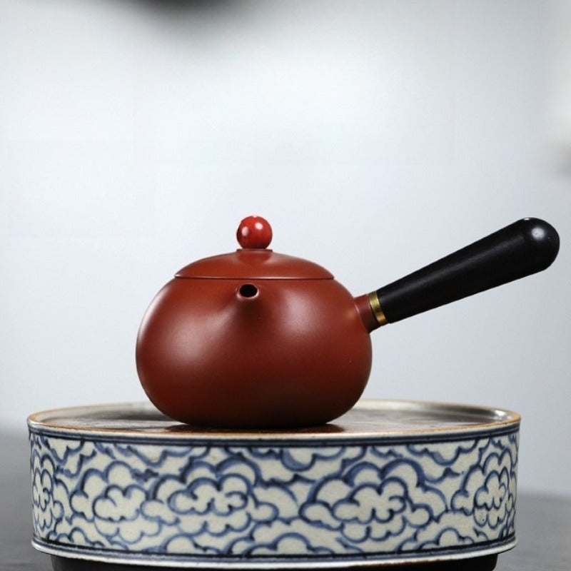 宜兴紫砂茶壶【唐羽西施】（紫朱泥/大红袍 - 200ml）