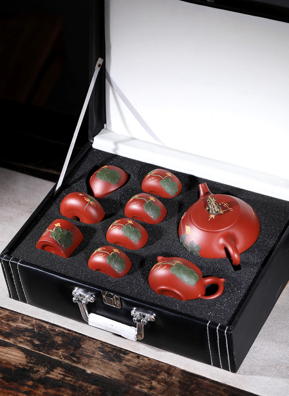 Service à thé Yixing Zisha [Étang de lotus au clair de lune] (Dahongpao - 260 ml)