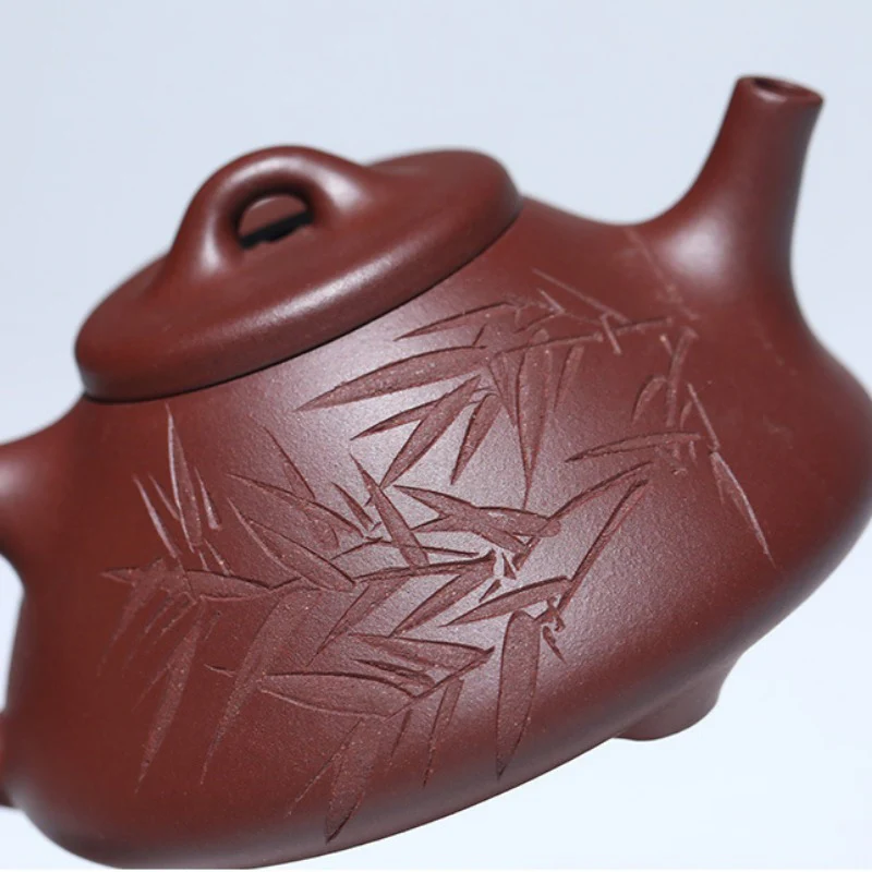 Yixing Zisha Teapot [Qingfeng Ziye Shi Piao] (Zi Ni - 180ml)