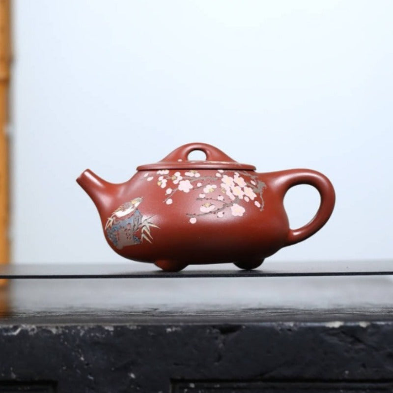 Full Handmade Yixing Zisha Teapot [Jingzhou Shi Piao Pot] (Hong Ni - 280ml)