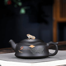 Load image into Gallery viewer, Yixing Zisha Teapot Set [Lotus Pond Moonlight] (Hei Zhu Ni - 260ml)
