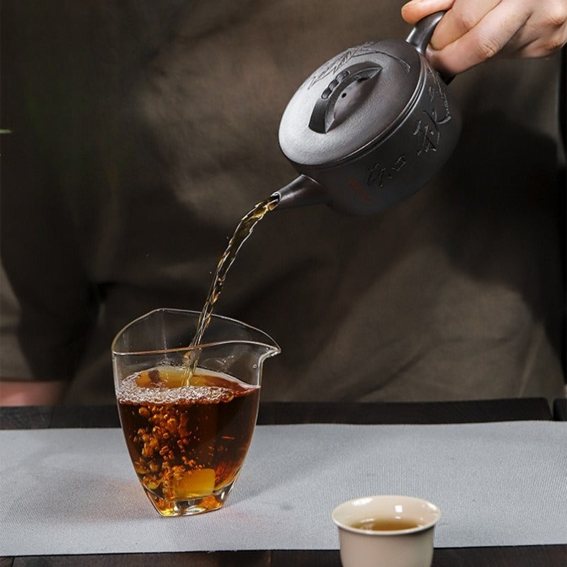 Théière Yixing Zisha entièrement faite à la main [Zhi Xiang Hanwa] (Tian Qing Ni - 200 ml)