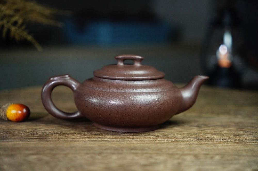 Full Handmade Yixing Zisha Teapot [Shang Xin Qiao Pot] (Zi Ni - 210ml) - YIQIN TEA HOUSE | yiqinteahouse.com | 200-300ml, full handmade zisha teapot, plain smooth, teapot, teaware