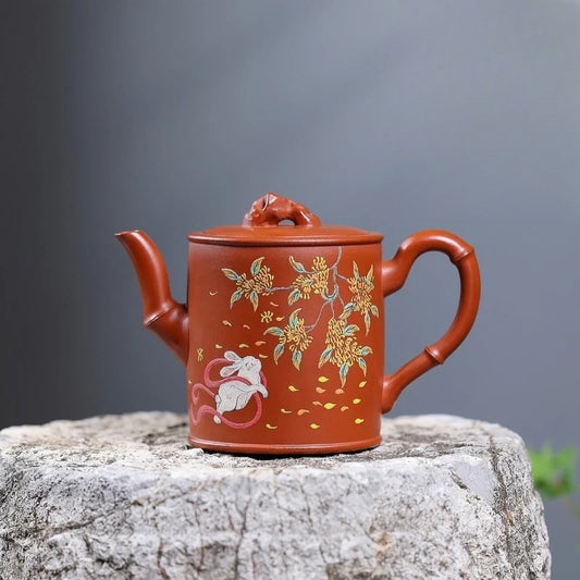 Yixing Zisha Teapot [Bamboo] (Zhao Zhuang Zhu Ni - 300ml)