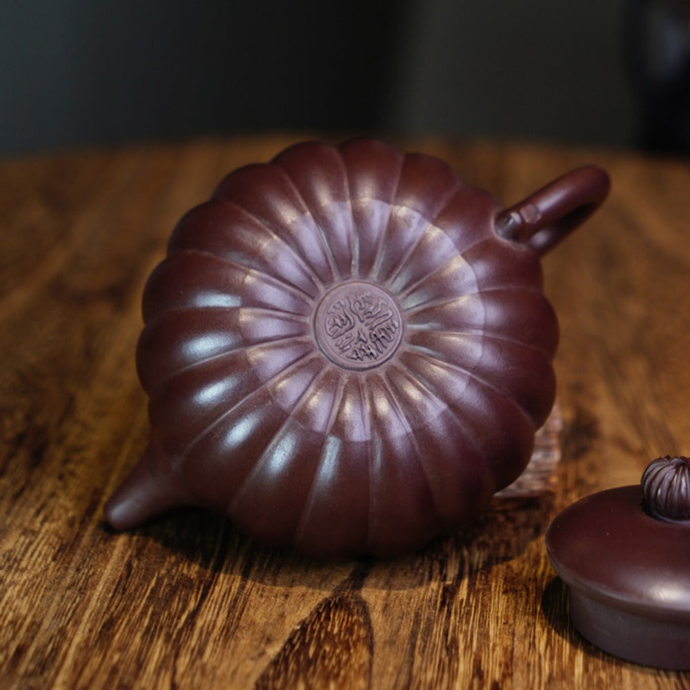 全手工宜兴紫砂茶壶 [菊蕾壶] (老紫泥 - 170ml)