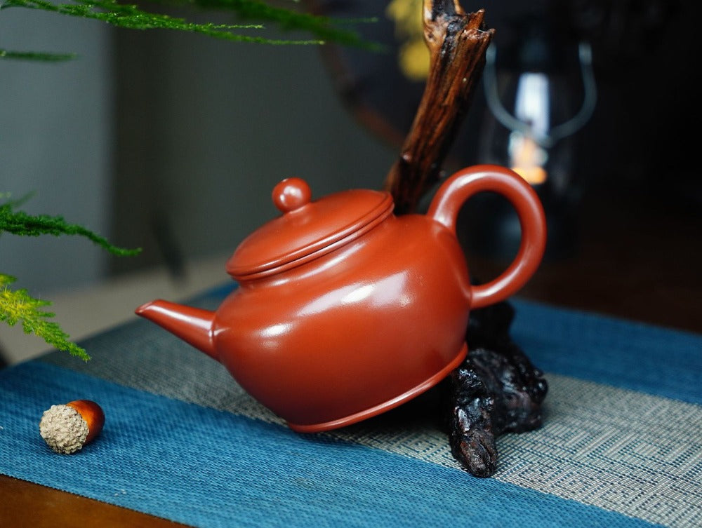 Full Handmade Yixing Zisha Teapot [Shui Ping Pot] (Dahongpao - 320ml)