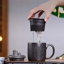 Muat gambar ke penampil Galeri, Yixing Zisha Tea Mug with Filter [Ziyi Guibao] 370ml
