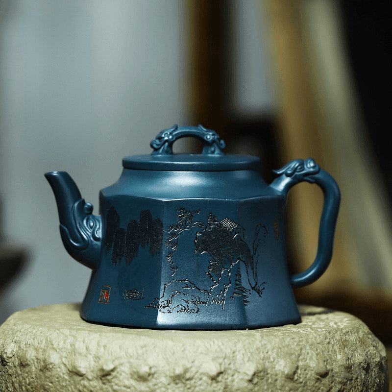 Full Handmade Yixing Zisha Teapot [Wei Er Bu Zheng] (Tian Qing Ni - 260ml)