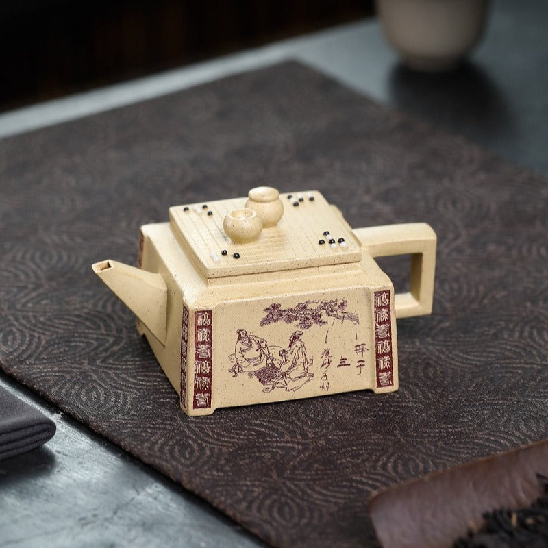 Full Handmade Yixing Zisha Teapot [Qikai Desheng] (Bensan Lu Ni - 145ml)