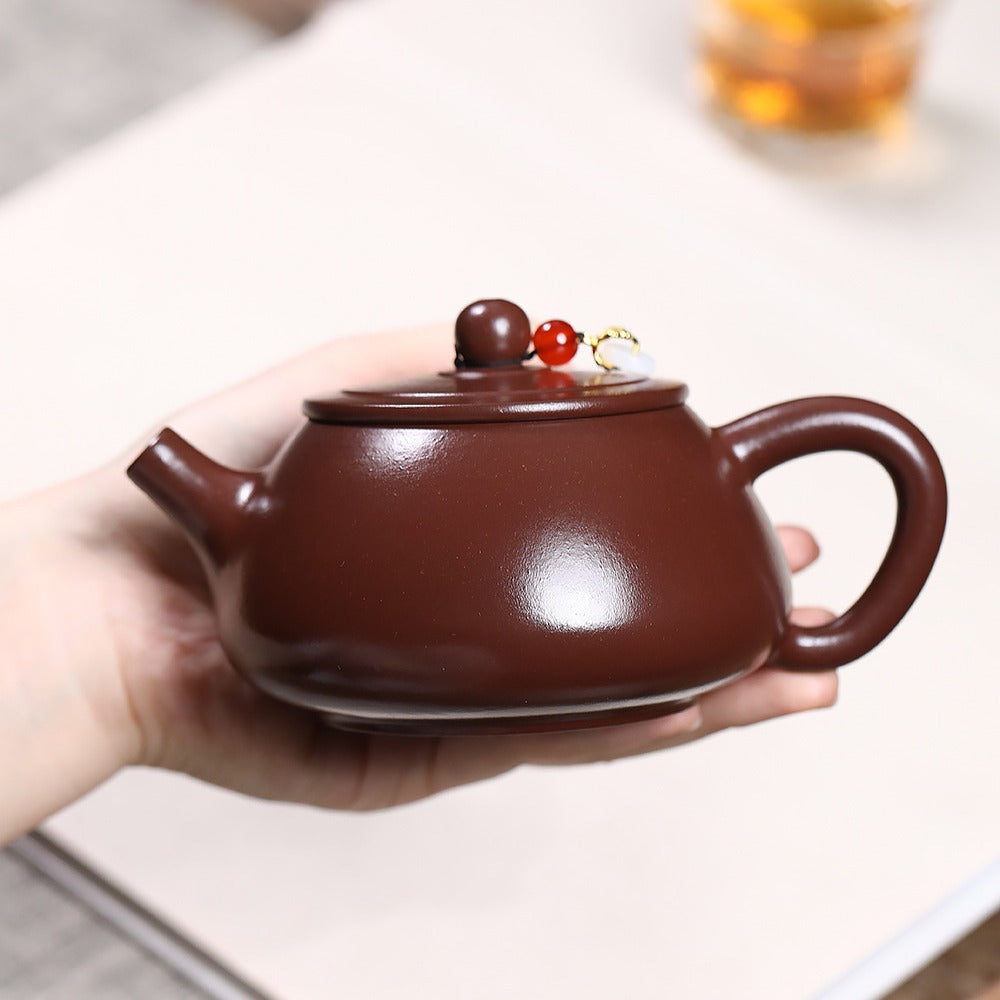 Théière Yixing Zisha [Ping Gai Shi Piao] (Zi Zhu Ni - 250 ml)