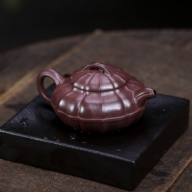 全手工宜兴紫砂茶壶 [清圆] (紫泥 - 200ml)]