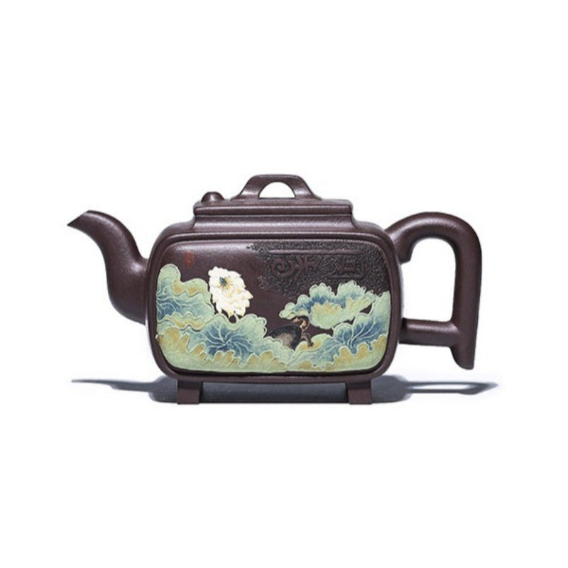 Théière Yixing Zisha entièrement faite à la main [Yi Mai Xiang Cheng] (Tian Qing Zi Ni - 520 ml)