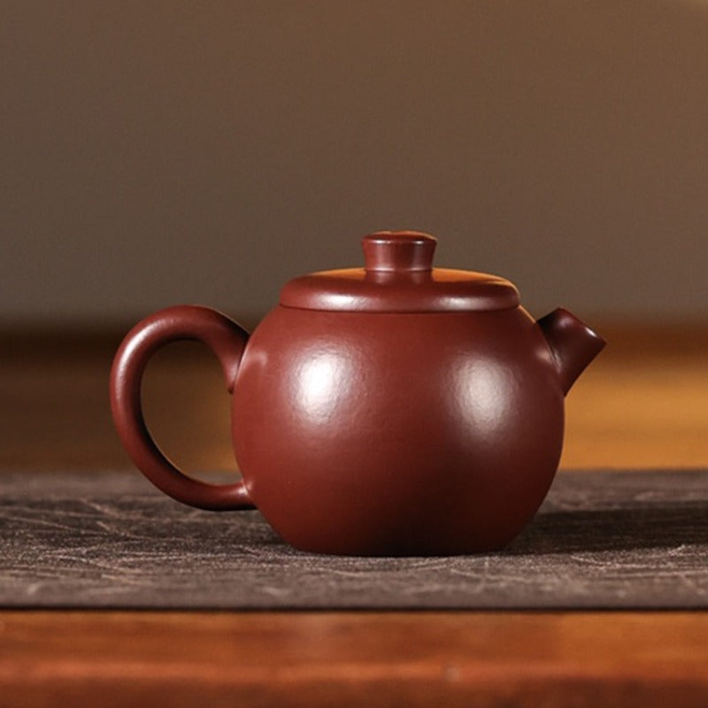 Teiera Yixing Zisha completamente fatta a mano [Mini Ruota Gigante] (Zi Zhu Ni - 110ml)