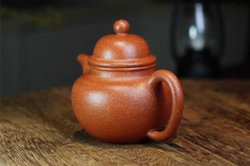 Full Handmade Yixing Zisha Teapot [Duo Qiu Pot] (Jiang Po Ni - 200ml)