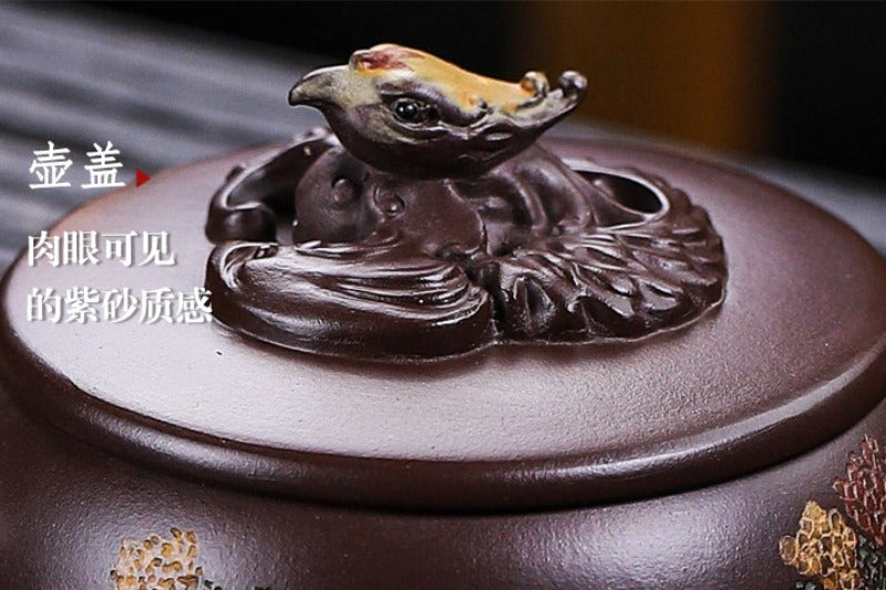 Full Handmade Yixing Zisha Teapot [Eagle] (Zi Jia Ni - 240ml)