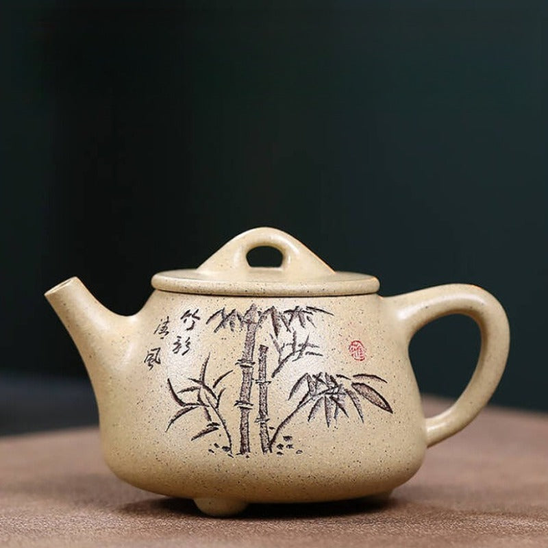 Full Handmade Yixing Zisha Teapot [Gao Shi Piao Pot] (Bensan Lu Ni - 200ml)