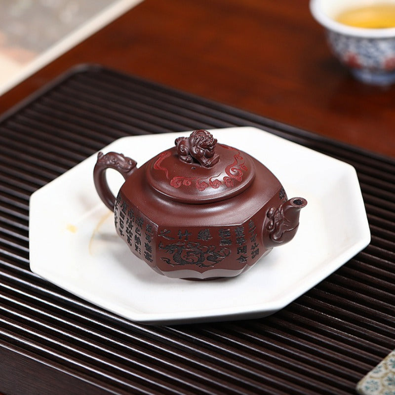 Yixing Zisha Teapot [Liufang Xiangrui] (Long Xue Sha - 240ml)