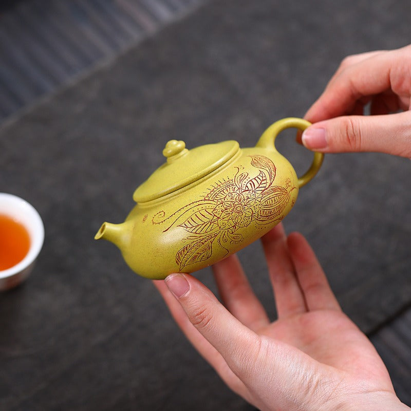 Yixing Zisha Teapot [Han Jiang] (Huangjin Duan Ni - 190ml)