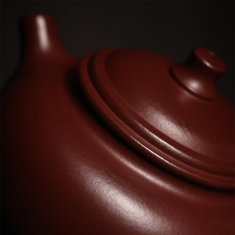 Full Handmade Yixing Zisha Teapot [Mini Rong Tian Pot] (Zi Zhu Ni - 120ml)