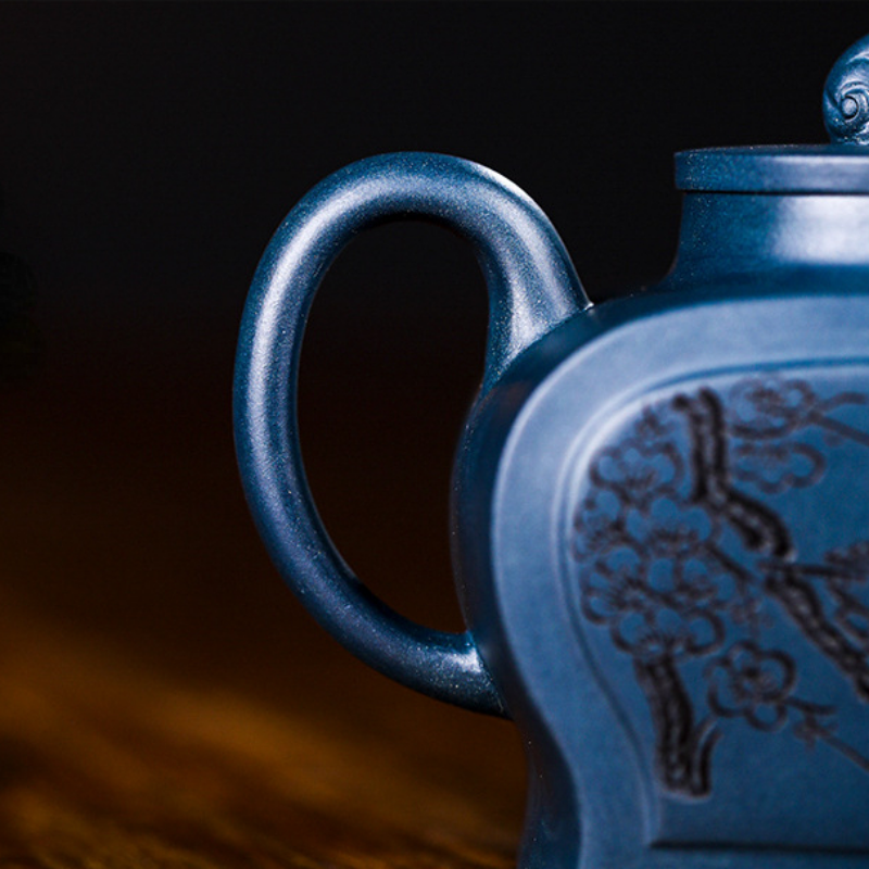 Full Handmade Yixing Zisha Teapot [Yun Jing Rui Shou] (Tian Qing Ni - 230ml)