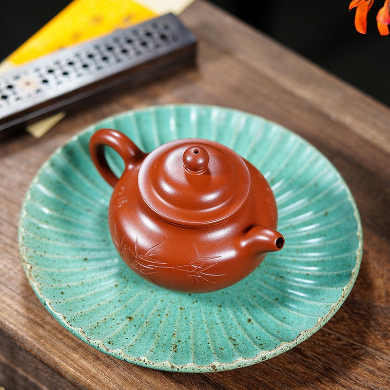 Full Handmade Yixing Zisha Teapot [Lotus Seed Pot] (Dahongpao - 300ml)