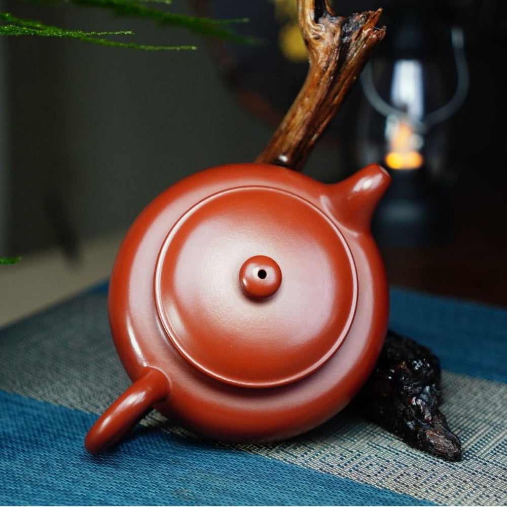 Full Handmade Yixing Zisha Teapot [Fanggu Pot] (Dahongpao - 320ml)