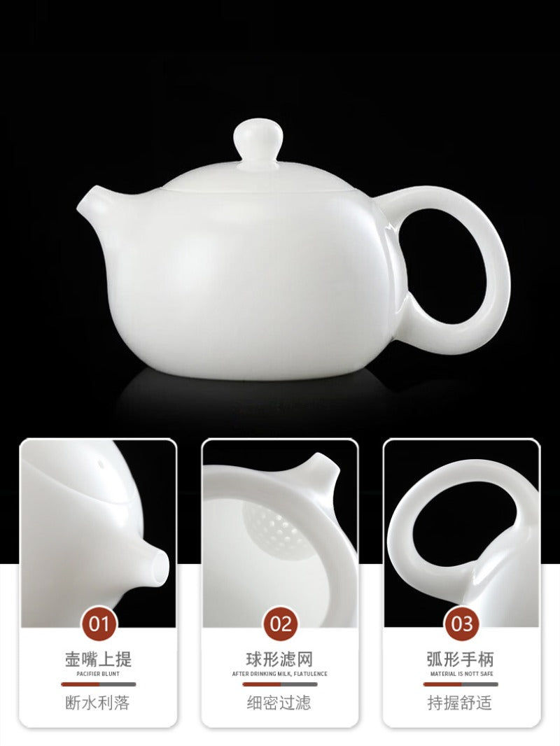 冰种玉瓷德化白瓷素烧[西施壶] 200/300ml – YIQIN TEA HOUSE 一沁茶舍