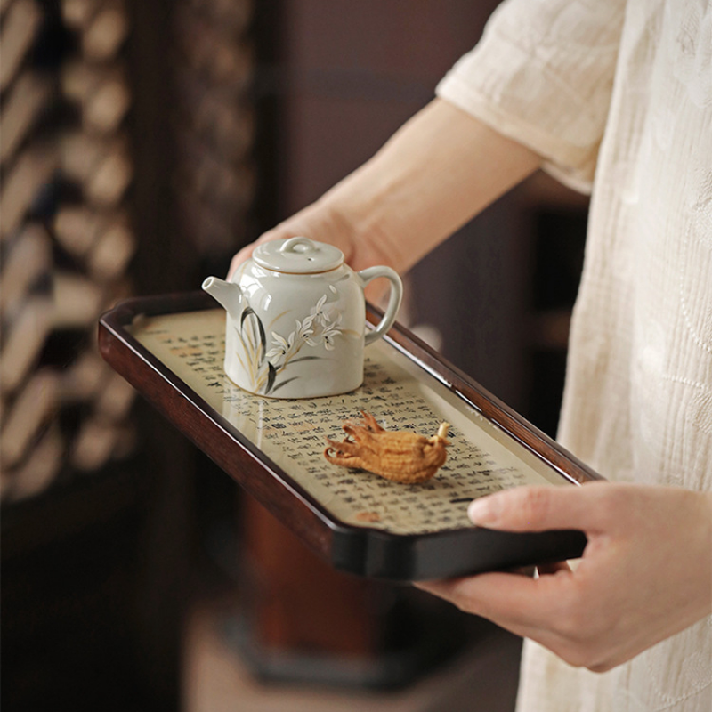 Chinese Sytle [Lanting Xu] Bamboo Tea Tray