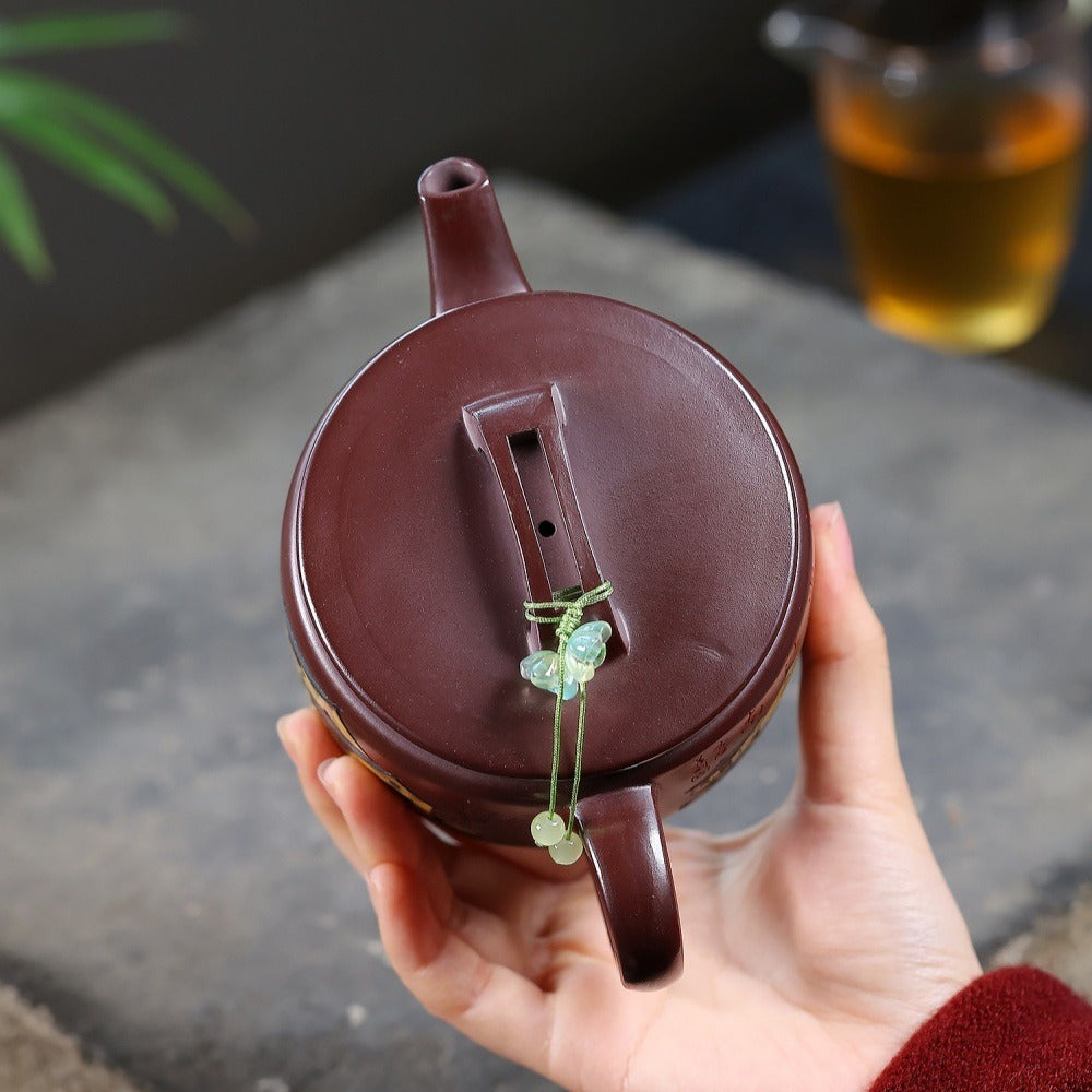 Yixing Zisha Teapot [Jiangnan Hanwa] (Shi Hong - 300ml)