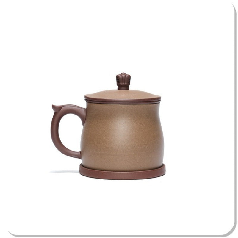 Yixing Zisha Tasse à thé avec filtre [Joy] (Zi Ni / Duan Ni - 460 ml)