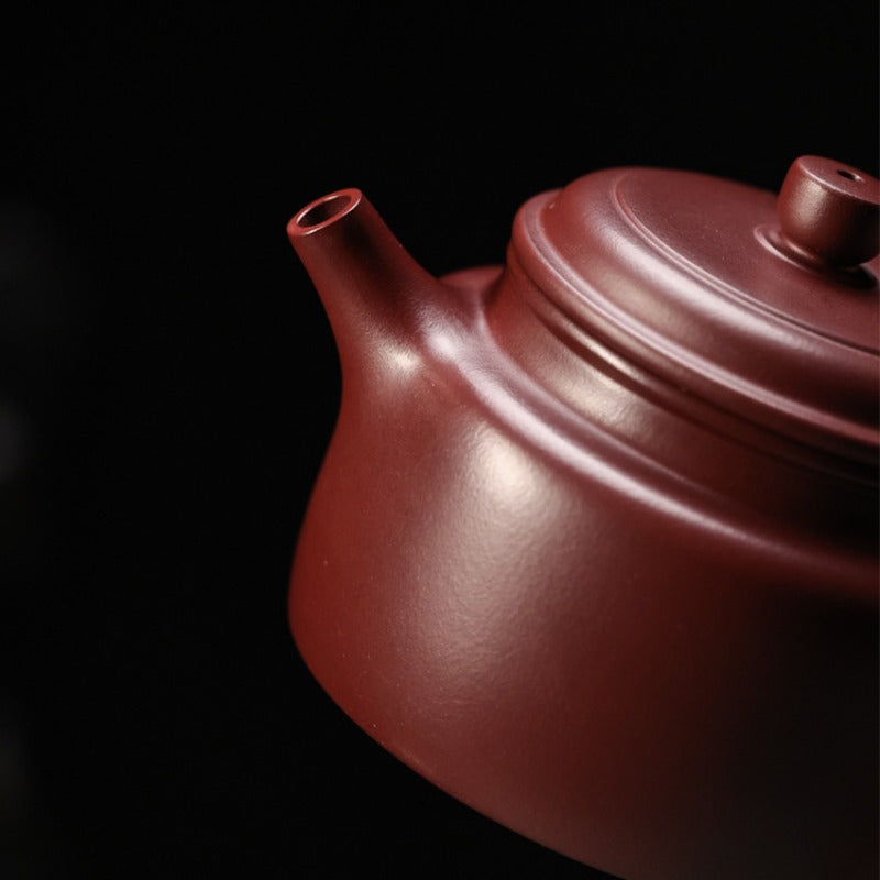 Théière Yixing Zisha entièrement faite à la main [Mini Pot De Zhong] (Long Xue Sha - 140ml)