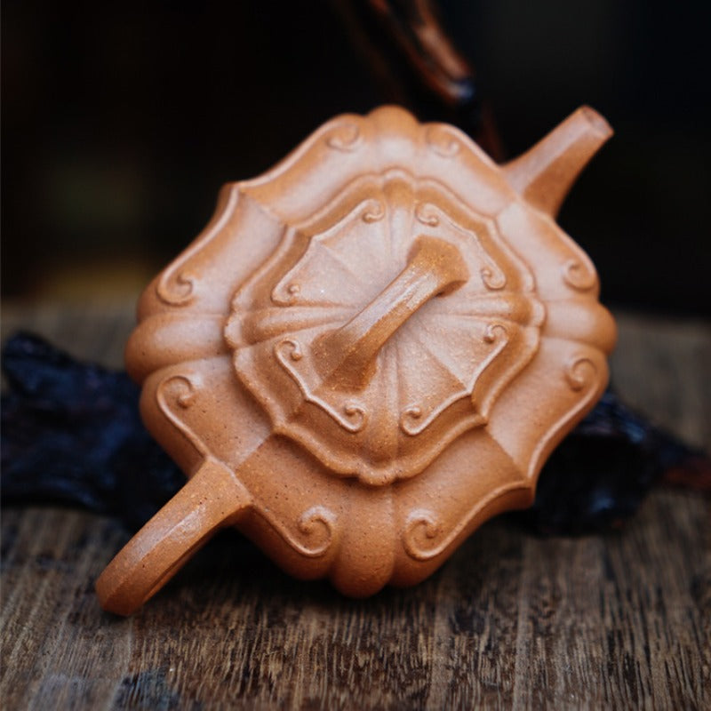 Full Handmade Yixing Zisha Teapot [Jinnang Ruyi Pot] (Jiang Po Ni - 190ml)